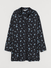 Блуза H&M модель 9780233wer_Черно-голубой Блуза H&M модель 9780233wer_Черно-голубой Фото