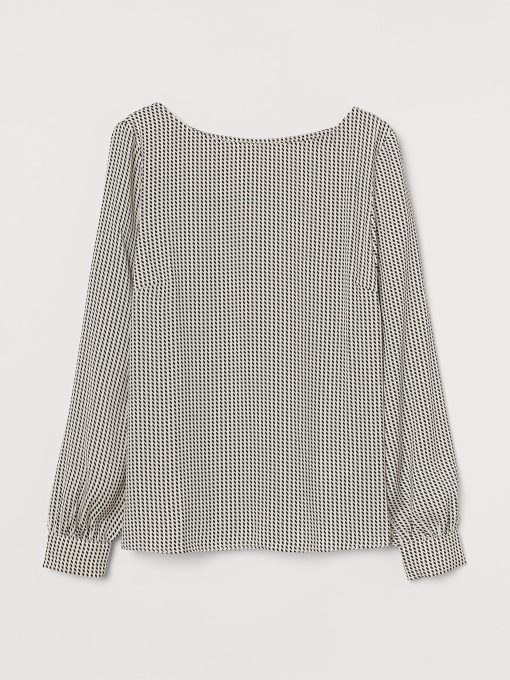 Блуза H&M модель 9279222wer_Черно-белый Фото