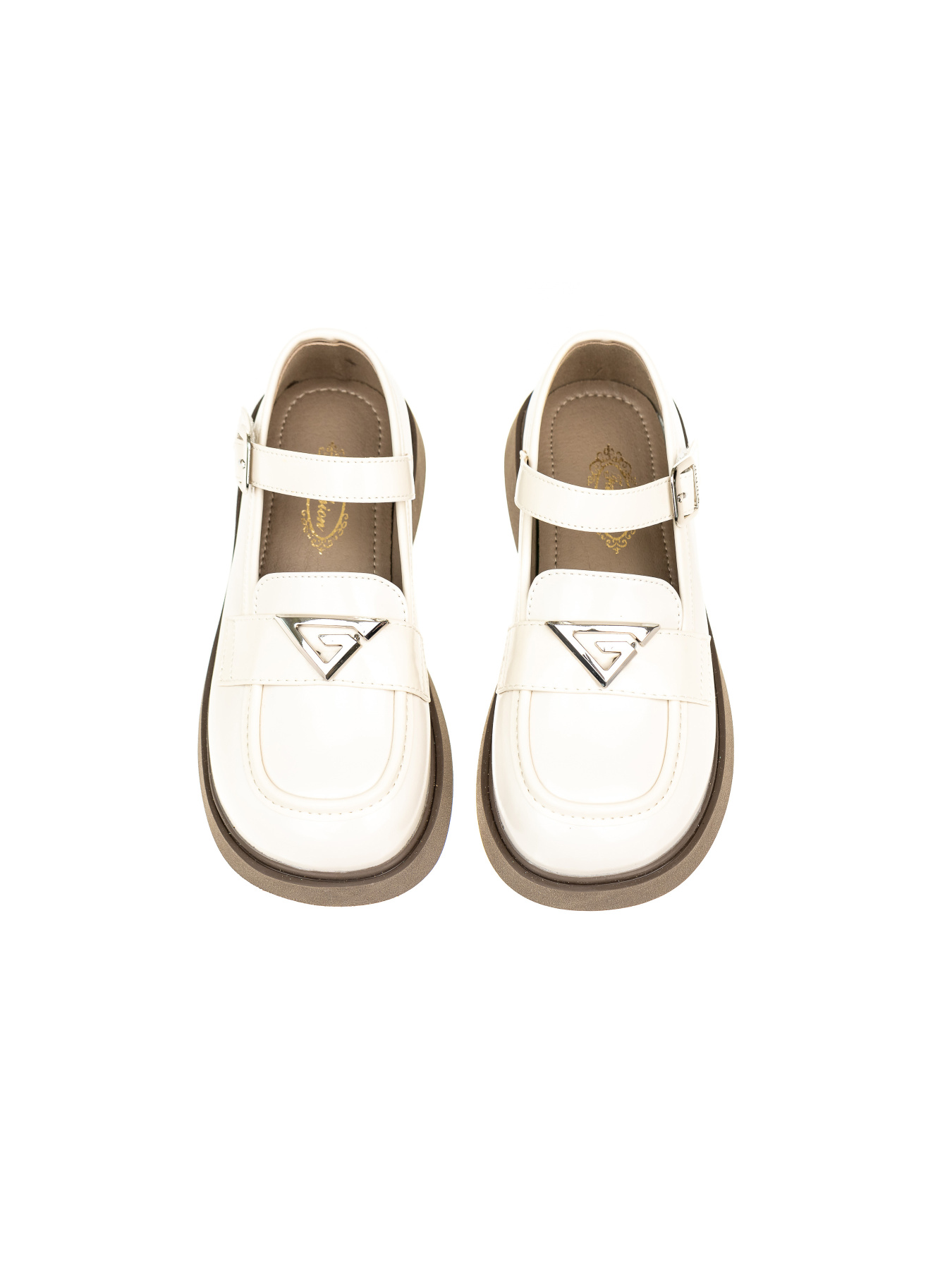 Туфли Calorie  модель QKY1335 бежеві лакові (31-37) Фото