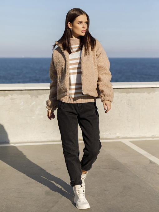 Демисезонная куртка ISSA Plus модель 12979_brown Фото