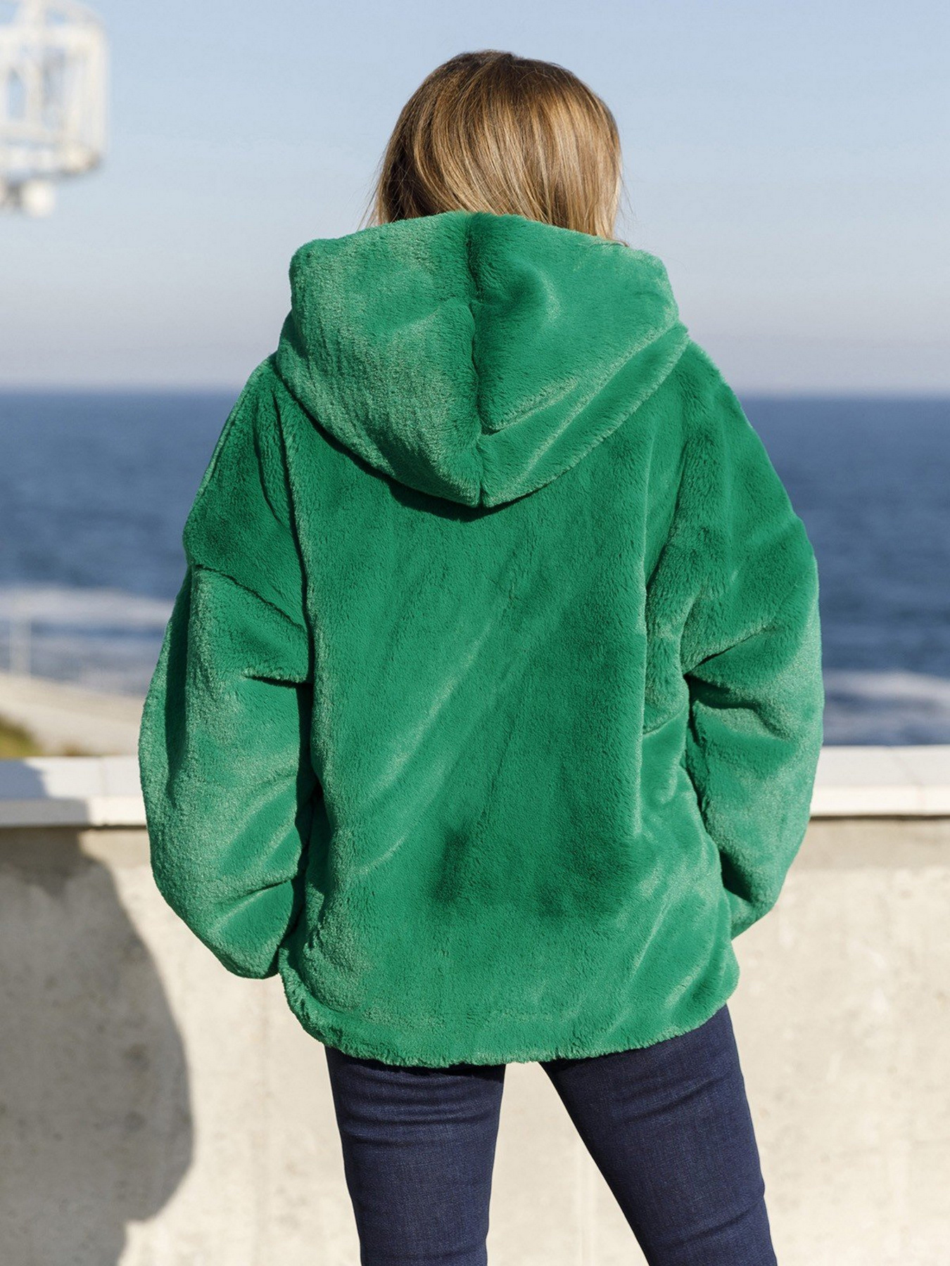 Шуба ISSA Plus модель 12977_green Фото