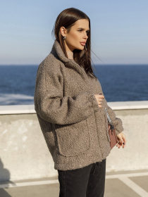 Демисезонная куртка ISSA Plus модель 12978_brown Фото