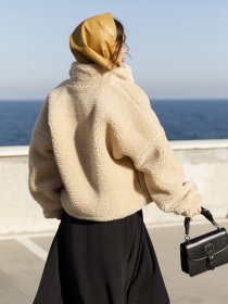 Шуба ISSA Plus модель 12976_beige Фото