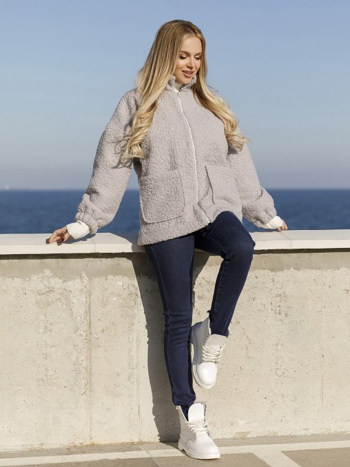 Демисезонная куртка ISSA Plus модель 12978_gray Фото