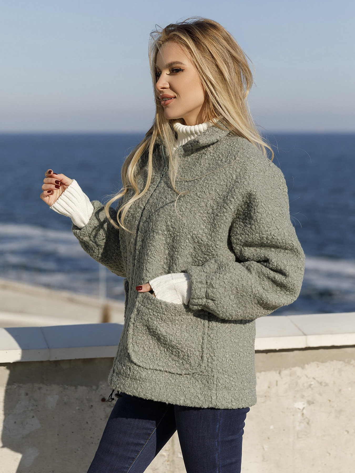 Демисезонная куртка ISSA Plus модель 12978_olive Фото