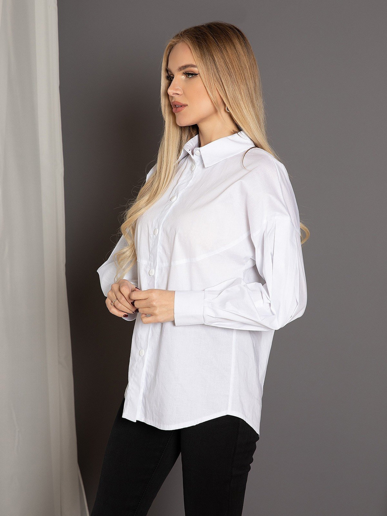 Сорочка ISSA Plus модель SA-353_white Сорочка ISSA Plus модель SA-353_white Фото