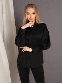 Рубашка ISSA Plus модель SA-353_black Фото