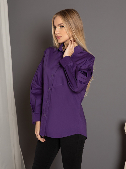 Сорочка ISSA Plus модель SA-353_violet — фото - INTERTOP