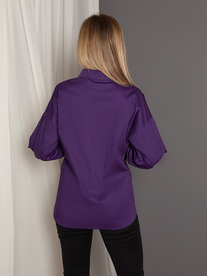 Сорочка ISSA Plus модель SA-353_violet — фото 3 - INTERTOP
