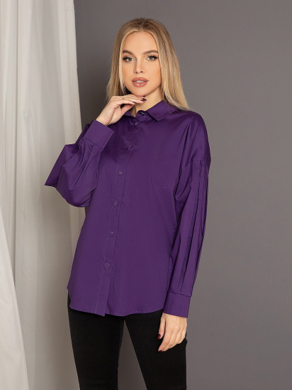 Рубашка ISSA Plus модель SA-353_violet - фото