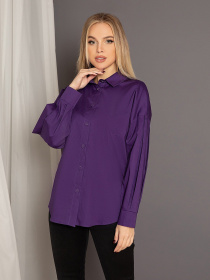 Сорочка повсякденна ISSA Plus модель SA-353_violet Фото