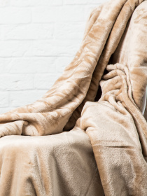 Покрывало Well Soft бежевого цвета Beige Ecotton модель 23159 Фото