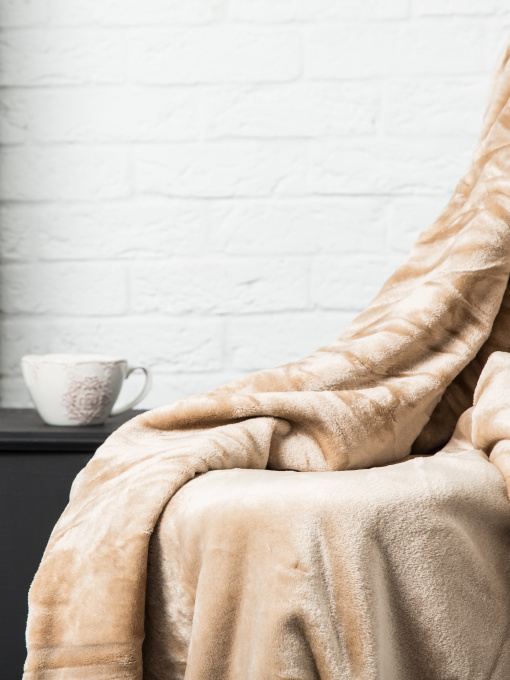 Покривало Well Soft бежевого кольору Beige Ecotton модель 23159 Фото