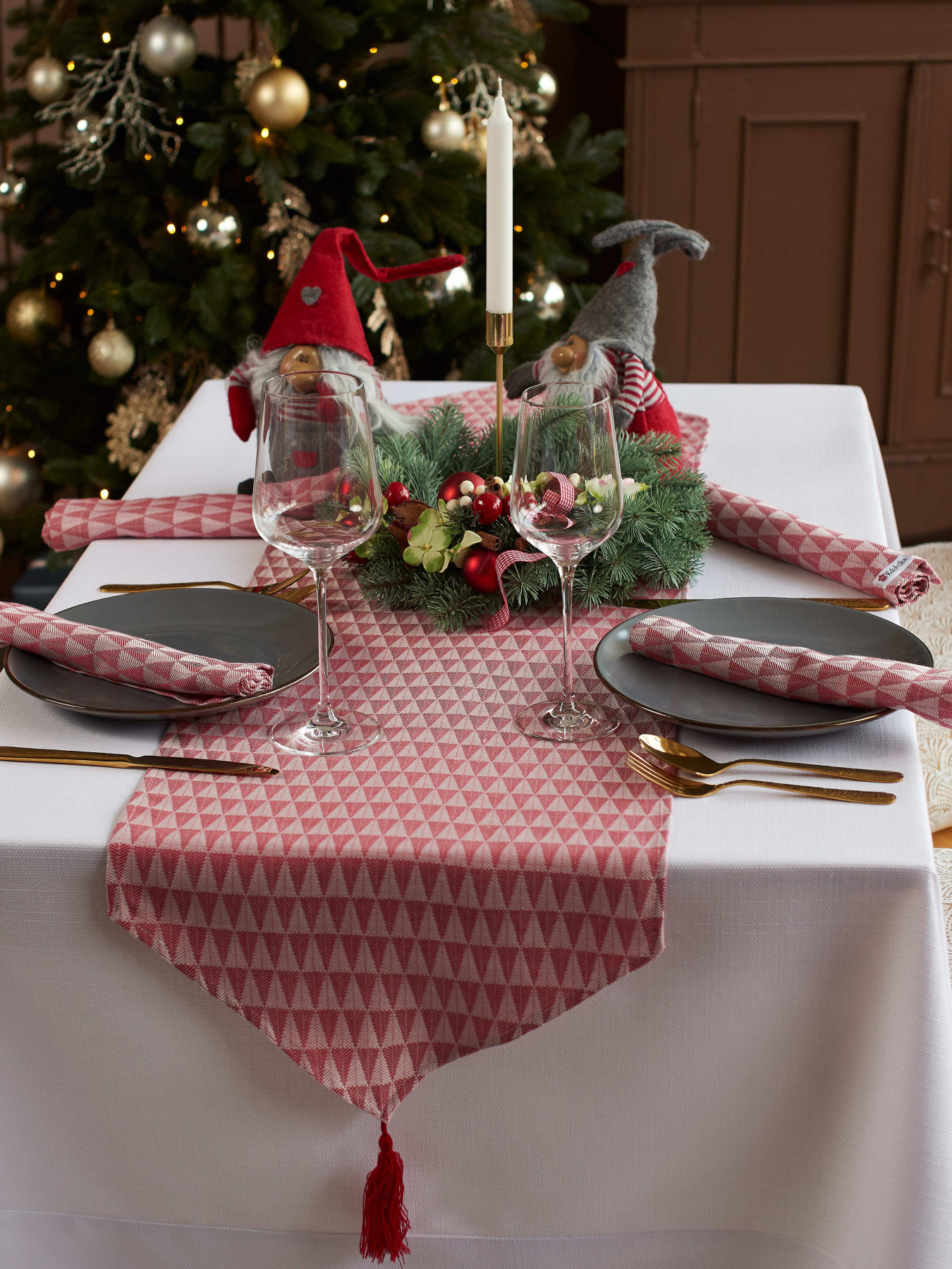 Новорічна серветка "Ялинка" Едельвіка модель 453-20-00 Фото