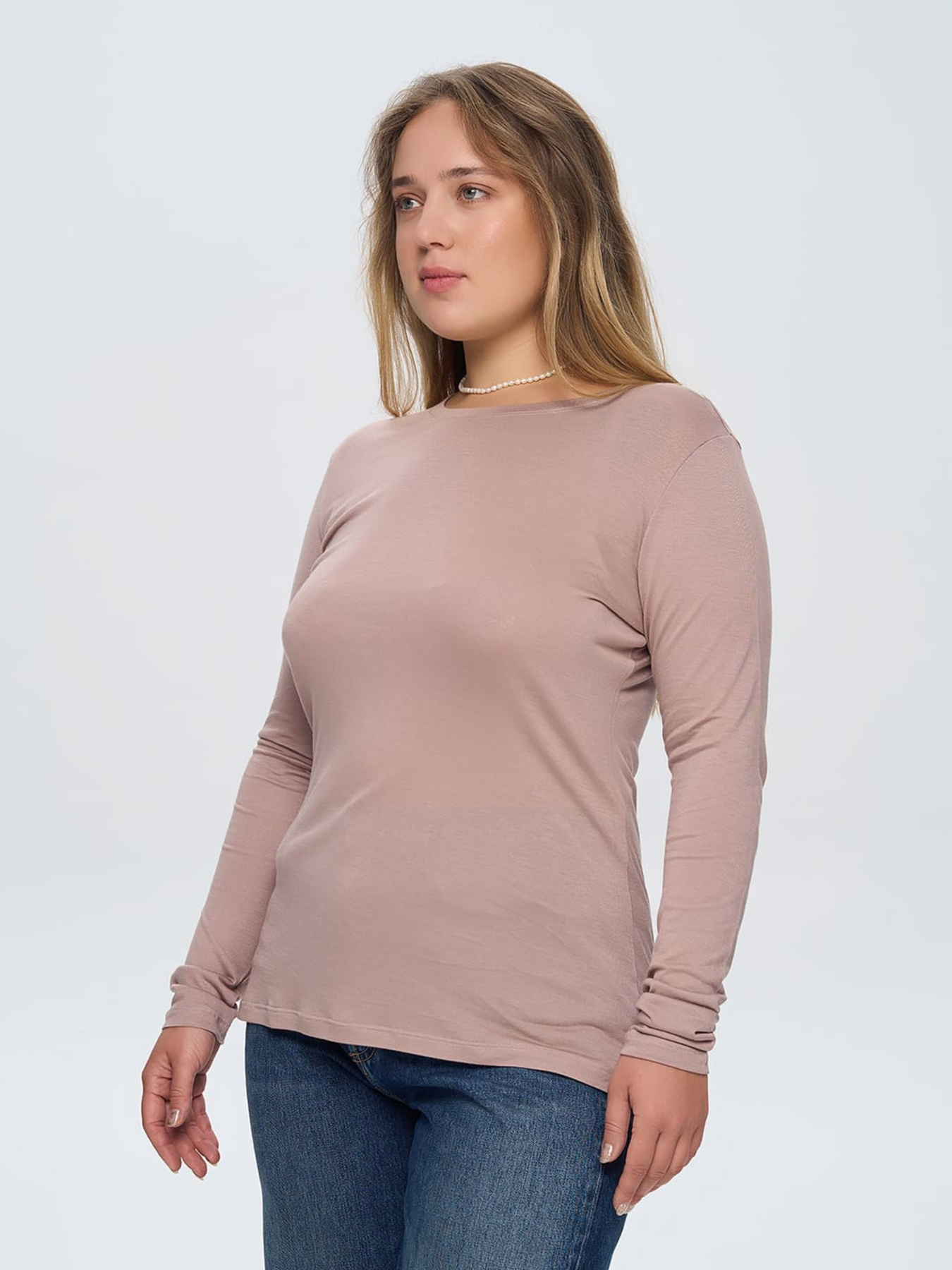 Лонгслив Роза модель 241209_cappuccino Фото