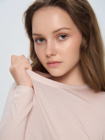 Лонгслив Роза модель 241209_beige Фото