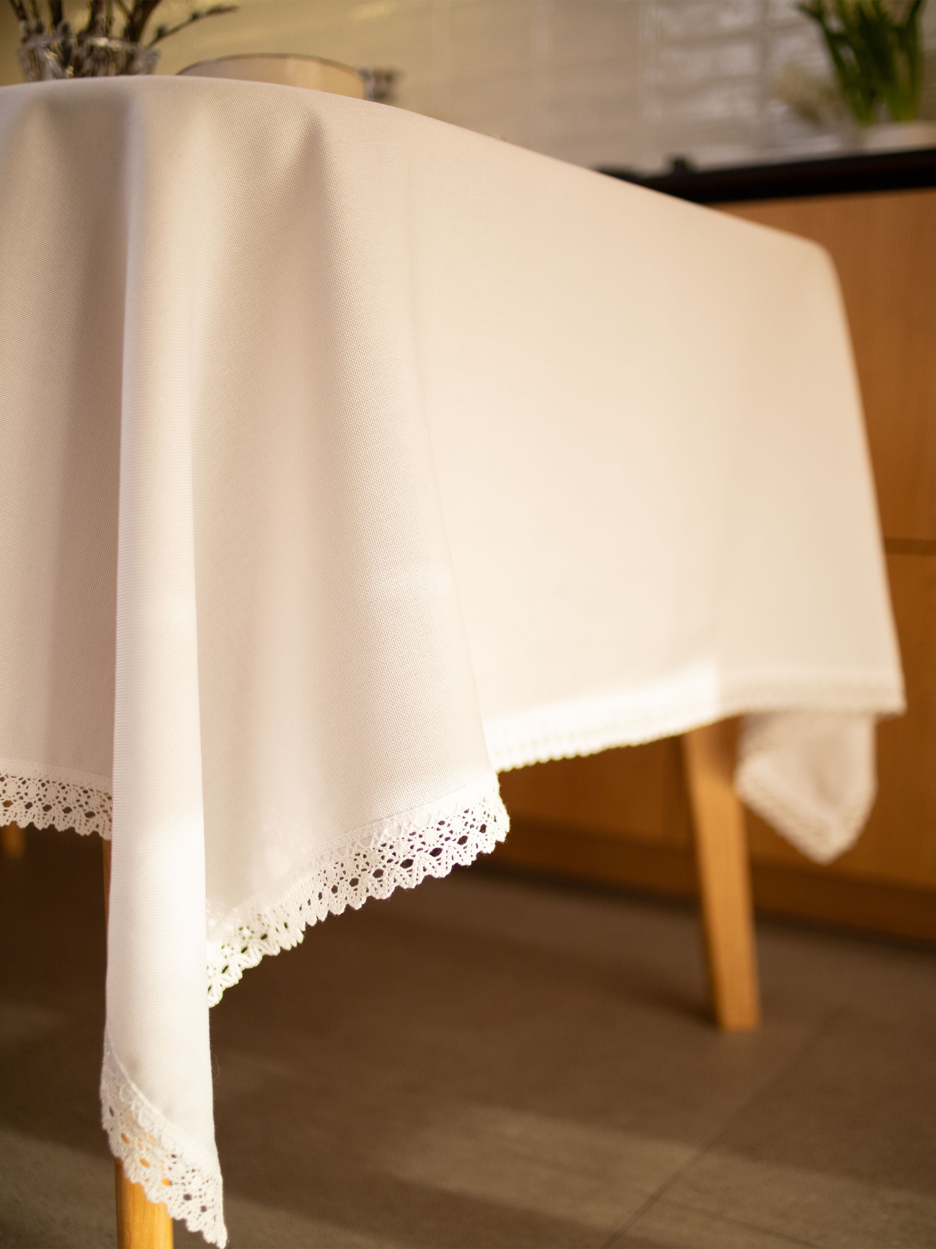 Скатертина з мереживом Едельвіка модель 3125-09 Фото