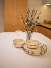 Скатертина з мереживом Едельвіка модель 3125-09 Фото