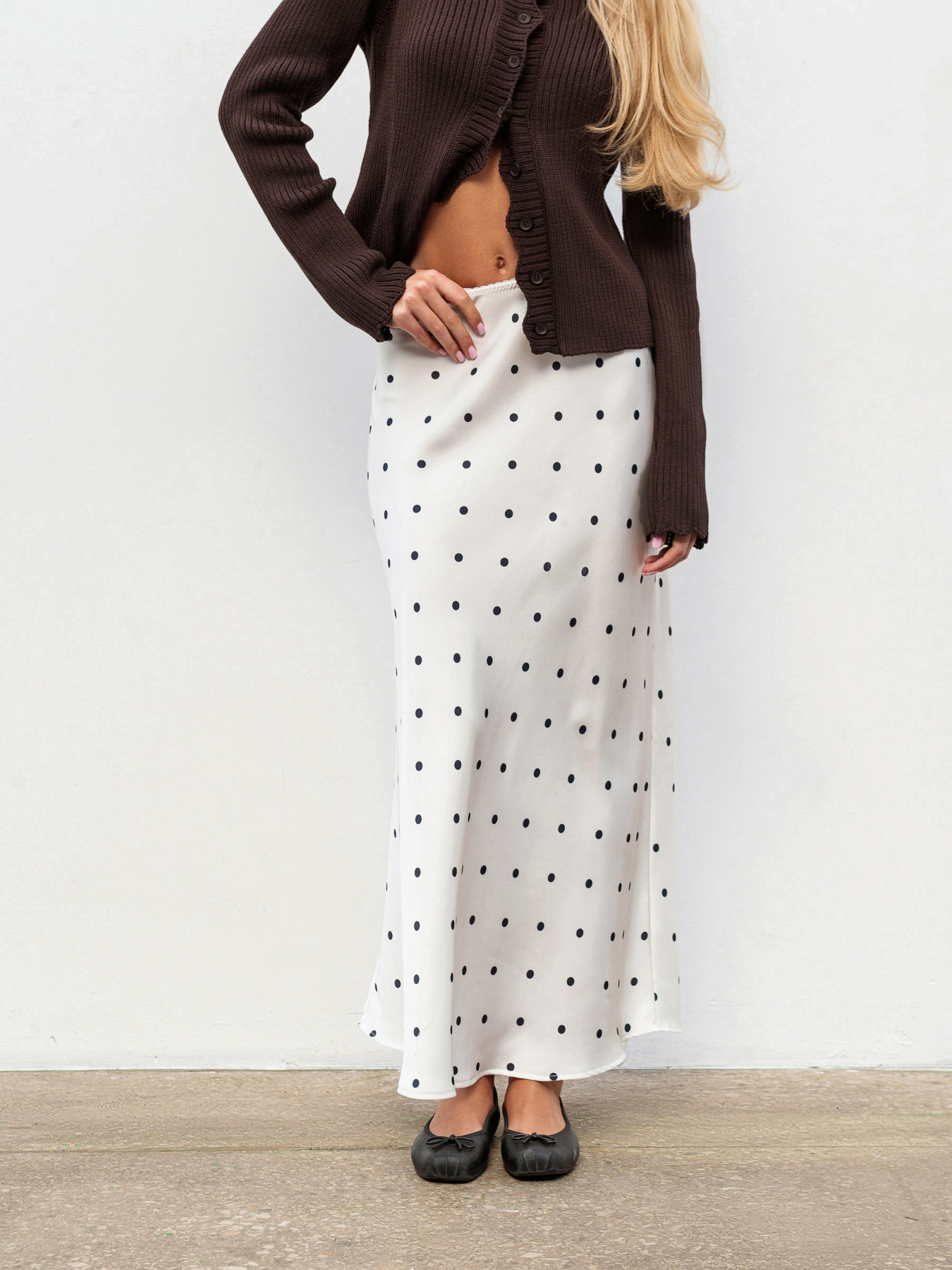 Юбка миди Romashka Горошок модель 206030505072 Фото