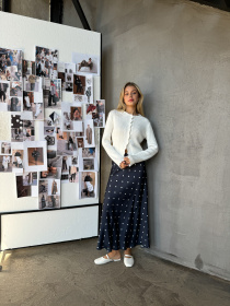 Юбка миди Romashka Горошок модель 206030505059 Фото