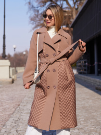 Пальто с утеплителем MilaNova модель Пальто ПВ - 305 тауп Фото