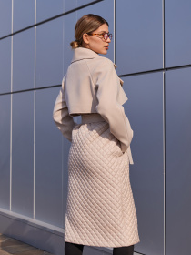 Пальто с утеплителем MilaNova модель Пальто ПВ - 305 молоко Фото