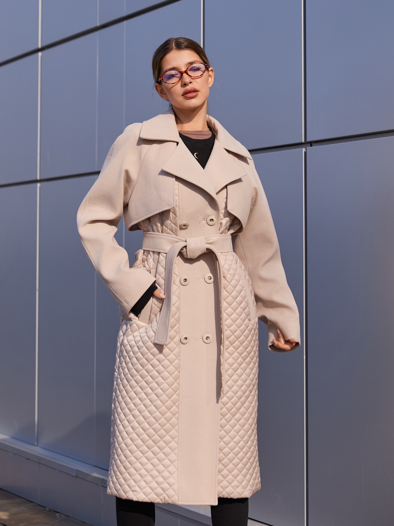 Пальто с утеплителем MilaNova модель Пальто ПВ - 305 молоко Фото