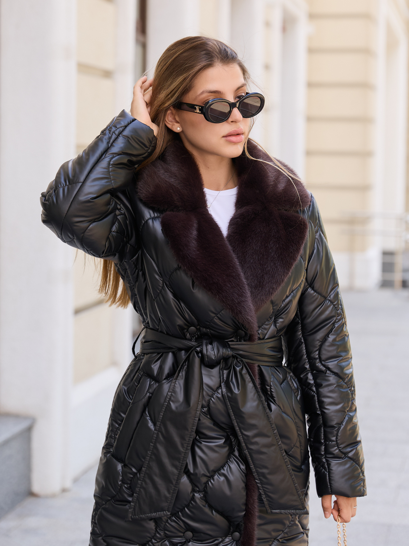 Пальто с утеплителем MilaNova модель Плащ ПВ - 388 черный Фото