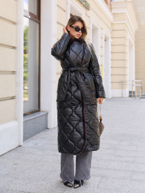 Пальто с утеплителем MilaNova модель Плащ ПВ - 388 черный Пальто с утеплителем MilaNova модель Плащ ПВ - 388 черный Фото