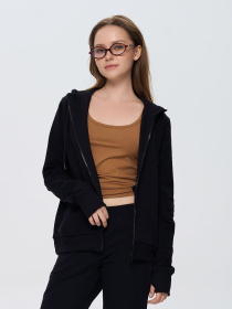 Худи Роза модель 240218_black Фото