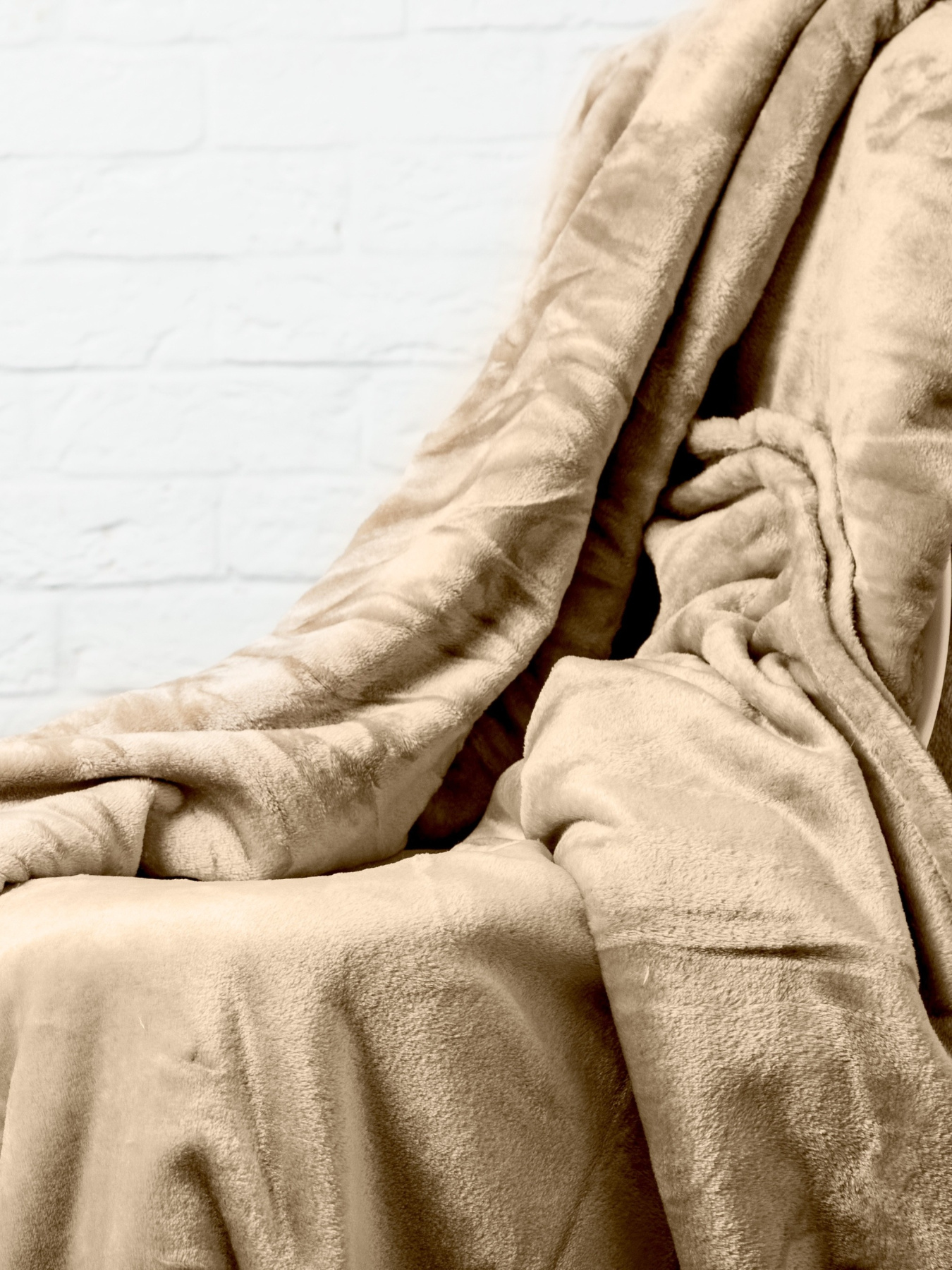 Покривало Well Soft темно-бежевого кольору Beige Ecotton модель 20907 Покривало Well Soft темно-бежевого кольору Beige Ecotton модель 20907 Фото