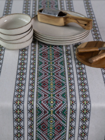 Скатертина "Кузьма" зелена Едельвіка модель 463-25-00green Фото