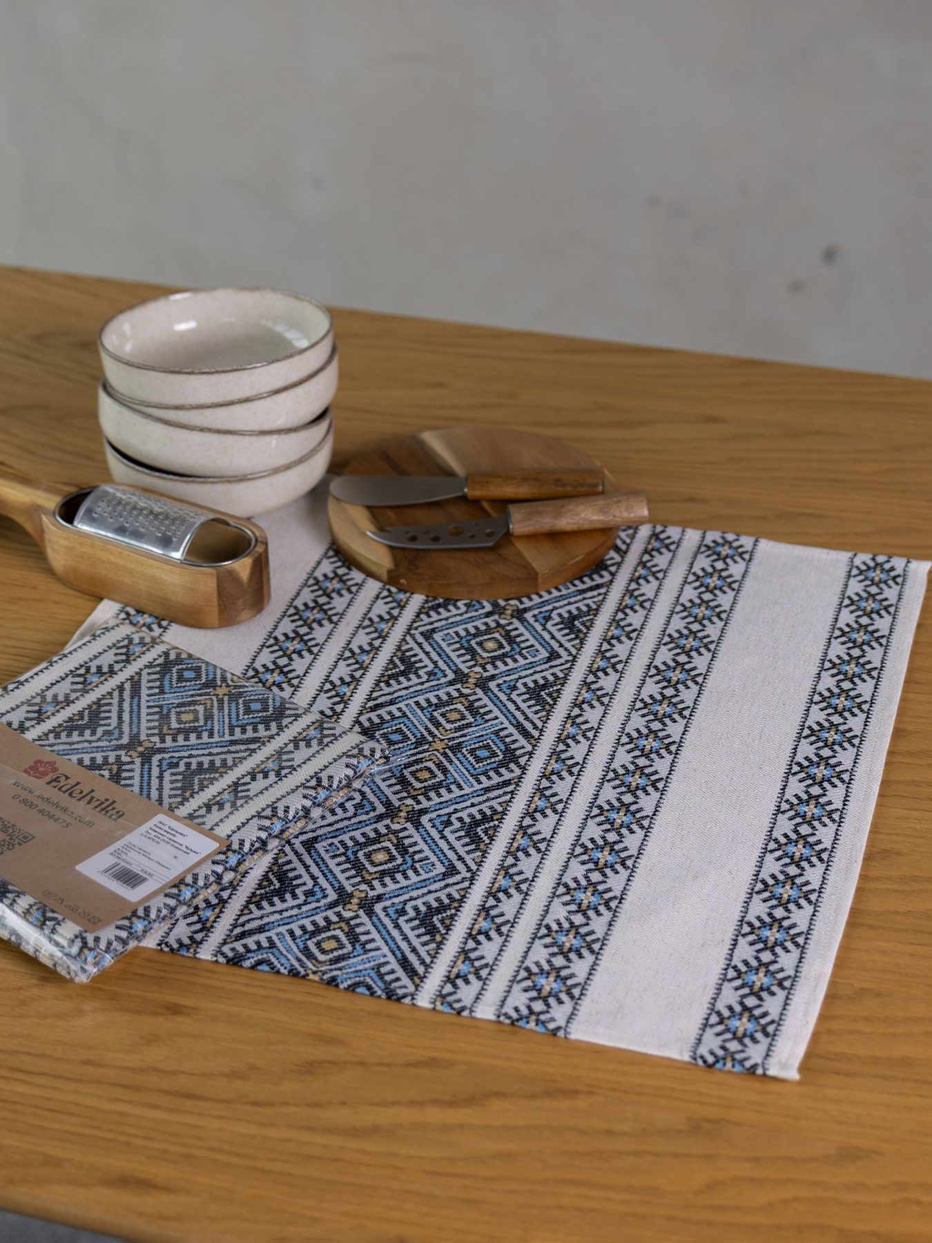 Комплект серветок "Кузьма" 2шт. блакитний Едельвіка модель 469-25-00blue Фото