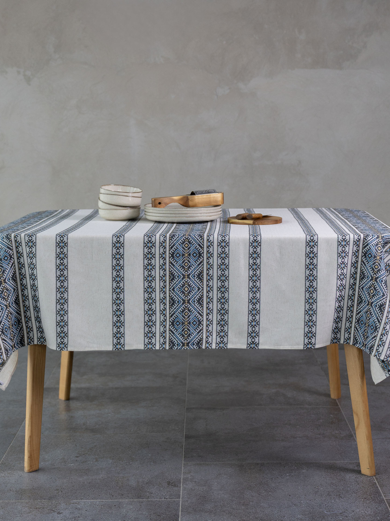 Скатертина "Кузьма" блакитна Едельвіка модель 463-25-00blue Фото