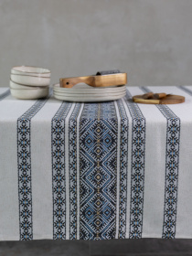 Скатертина "Кузьма" блакитна Едельвіка модель 463-25-00blue Фото