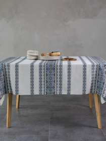 Скатертина "Кузьма" блакитна Едельвіка модель 463-25-00blue Скатертина "Кузьма" блакитна Едельвіка модель 463-25-00blue Фото