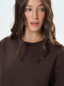 Світшот Роза модель 231024_chocolate Фото