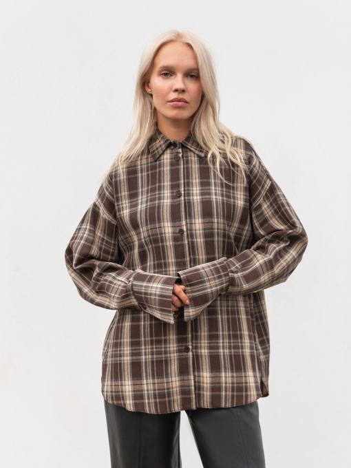 Рубашка повседневная Romashka Паттерн модель 201026505061 Фото