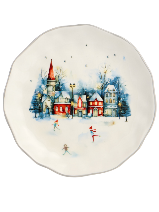 Тарелка закусочная agness "с новым годом!" 23*3,5 см 358-2335 Китай Lefard модель 6907035823359 Фото