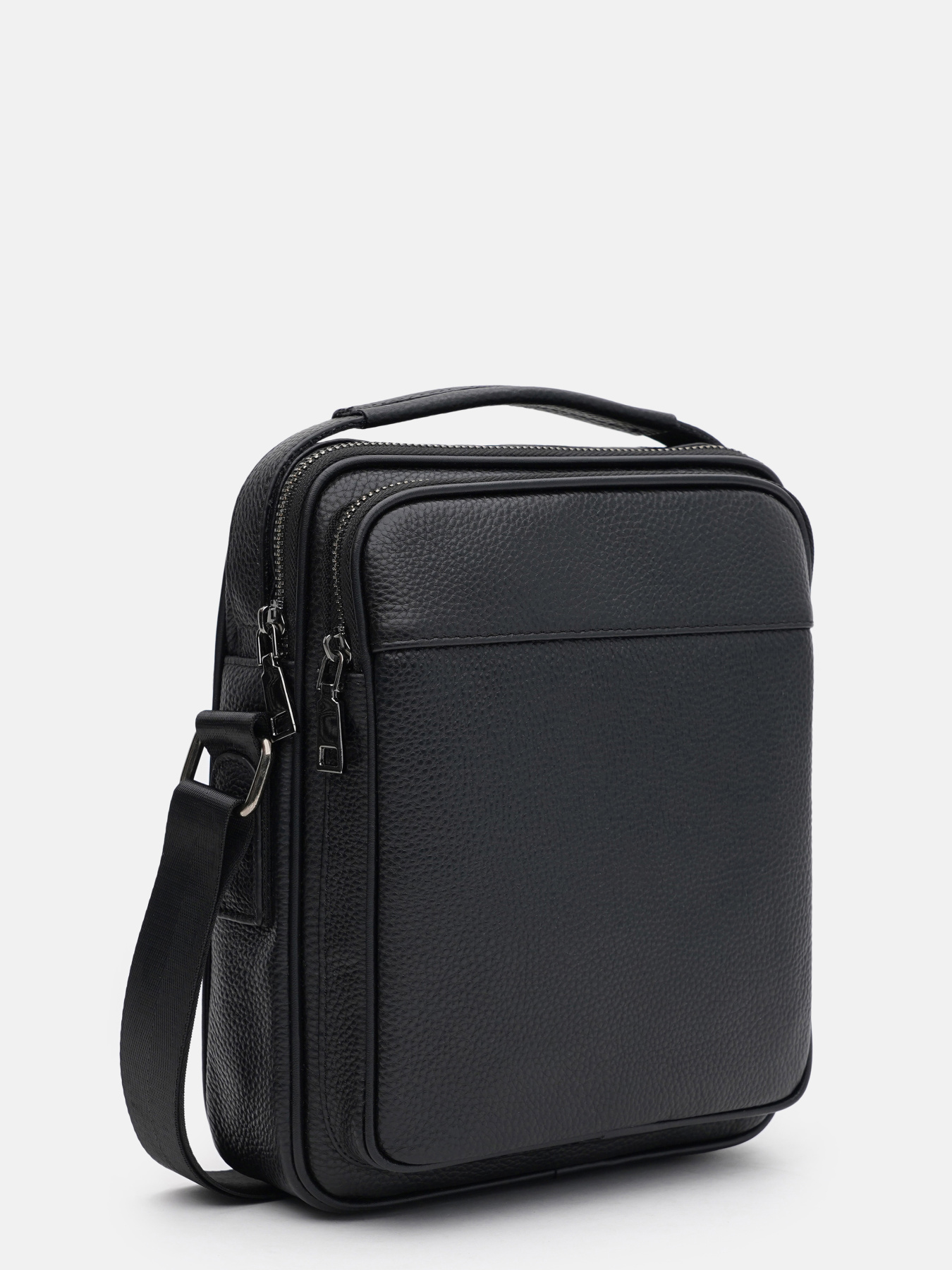 Мессенджер Borsa Leather модель K166389-6bl-black Фото