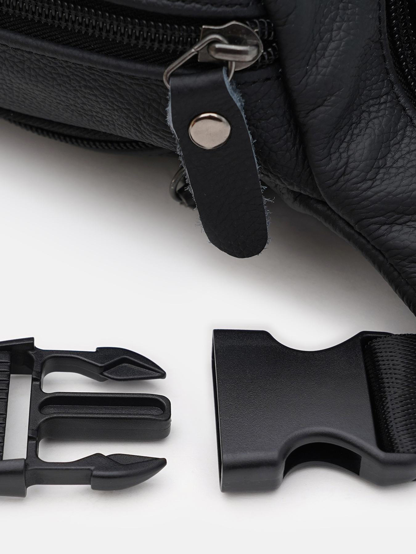 Поясная сумка Borsa Leather модель K1429f-black Фото