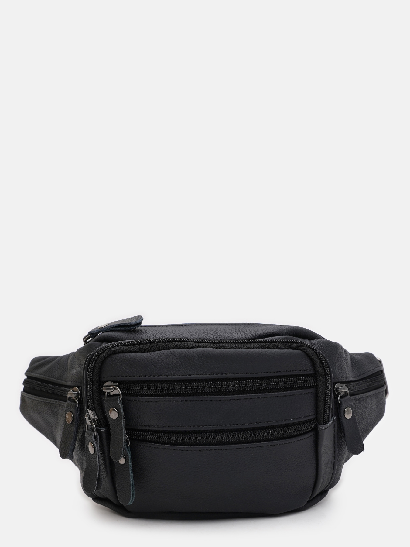 Поясная сумка Borsa Leather модель K1429f-black Фото