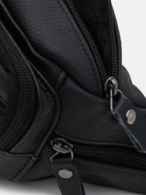 Поясная сумка Borsa Leather модель K1429f-black Фото