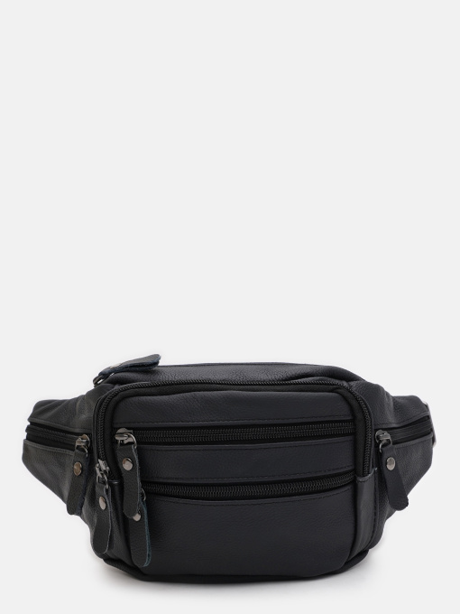 Поясна сумка Borsa Leather модель K1429f-black Фото