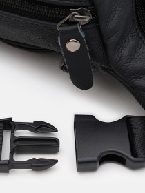 Поясная сумка Borsa Leather модель K1429f-black Фото