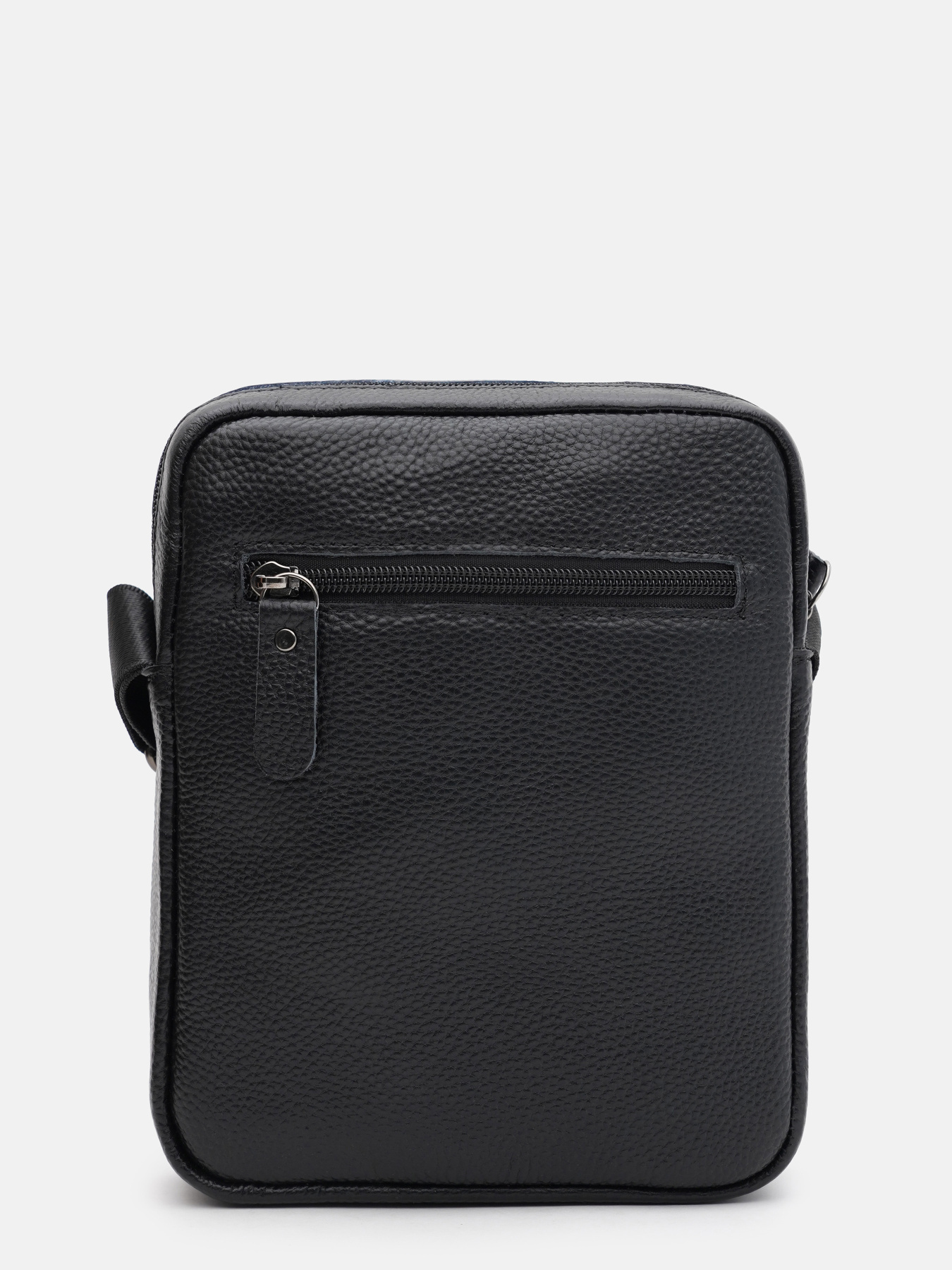 Мессенджер Borsa Leather модель K1266-1bl-black Мессенджер Borsa Leather модель K1266-1bl-black Фото