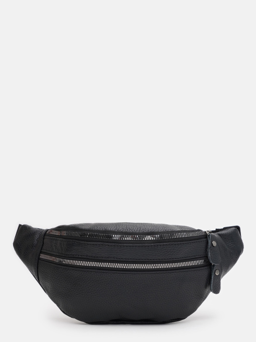 Поясна сумка Borsa Leather модель K1018bl-black Фото