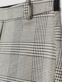 Брюки повседневные H&M модель 7833461sm_кремовый в клетку Фото