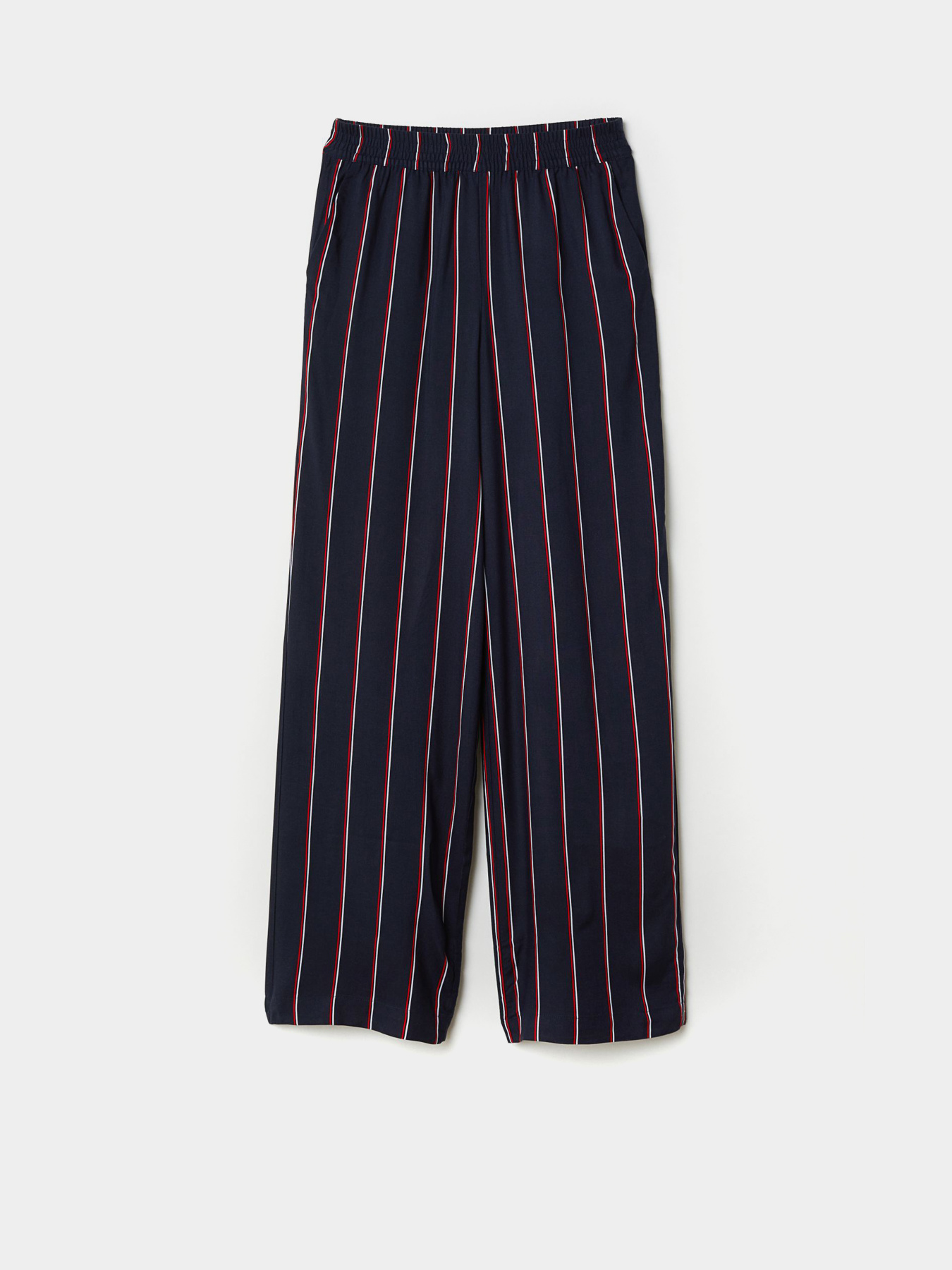 Повседневные штаны H&M модель 5942648RP21_темно-синий в полоску Фото