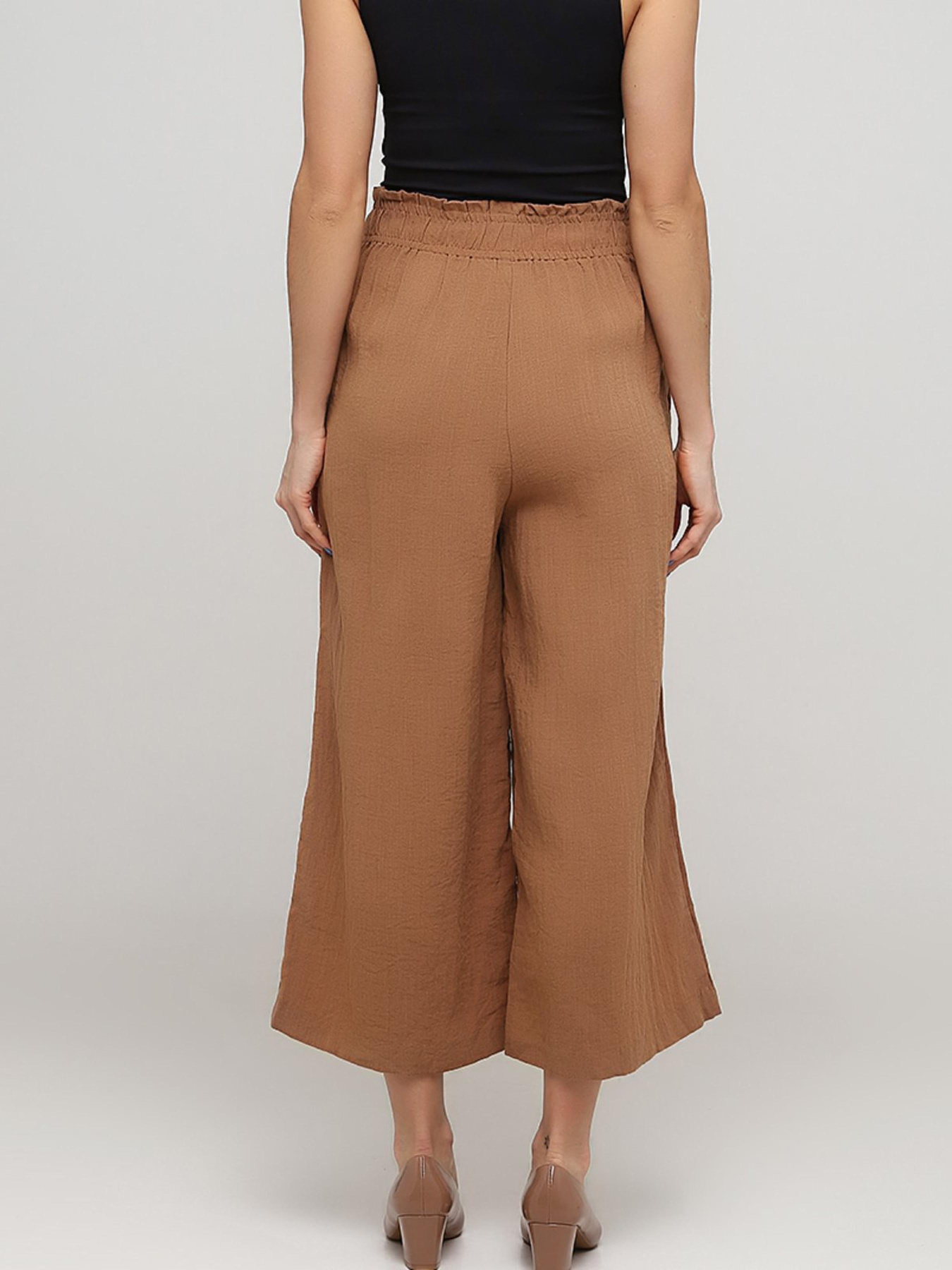 Брюки повседневные H&M модель 8550791wer_Светло-коричневый Фото